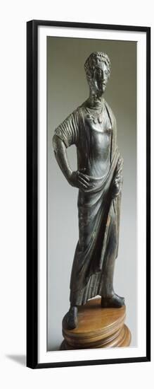 Deity in Bronze Making an Offering. Etruscan Civilization, 400-375 BC-null-Framed Giclee Print