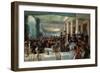 Dejeuner du Salon au Cafe la Cascade-Jean Andre Rixens-Framed Art Print