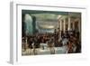 Dejeuner du Salon au Cafe la Cascade-Jean Andre Rixens-Framed Art Print