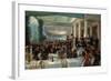 Dejeuner du Salon au Cafe la Cascade-Jean Andre Rixens-Framed Art Print