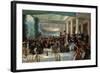 Dejeuner du Salon au Cafe la Cascade-Jean Andre Rixens-Framed Art Print