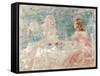 Dejeuner Intime, (Oil on Canvas)-Louis Icart-Framed Stretched Canvas