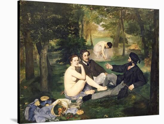 Dejeuner Sur L'Herbe, 1863-Edouard Manet-Stretched Canvas