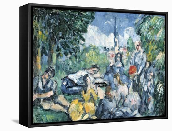 Dejeuner Sur L'Herbe, 1876-77-Paul Cézanne-Framed Stretched Canvas