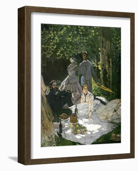 Dejeuner Sur L'Herbe, Chailly, 1865 (Central Panel)-Claude Monet-Framed Giclee Print