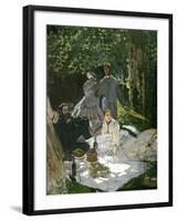 Dejeuner Sur L'Herbe, Chailly, 1865 (Central Panel)-Claude Monet-Framed Giclee Print