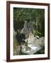 Dejeuner Sur L'Herbe, Chailly, 1865 (Central Panel)-Claude Monet-Framed Giclee Print