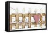 Deko Fence and Checked Heart-Andrea Haase-Framed Stretched Canvas