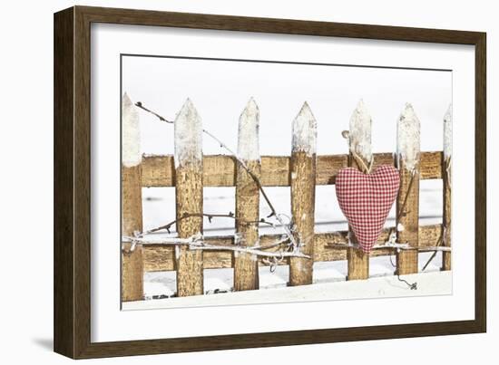 Deko Fence and Checked Heart-Andrea Haase-Framed Photographic Print