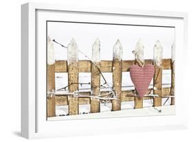 Deko Fence and Checked Heart-Andrea Haase-Framed Photographic Print