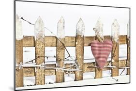 Deko Fence and Checked Heart-Andrea Haase-Mounted Photographic Print