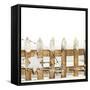 Deko Fence with Star-Andrea Haase-Framed Stretched Canvas