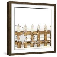 Deko Fence with Star-Andrea Haase-Framed Photographic Print