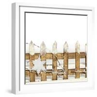 Deko Fence with Star-Andrea Haase-Framed Photographic Print