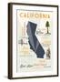 Del Mar, California - Typography and Icons-Lantern Press-Framed Art Print