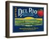 Del Rio Apple Crate Label - Medford, OR-Lantern Press-Framed Art Print