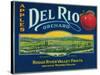 Del Rio Apple Crate Label - Medford, OR-Lantern Press-Stretched Canvas