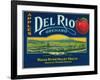 Del Rio Apple Crate Label - Medford, OR-Lantern Press-Framed Art Print