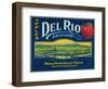 Del Rio Apple Crate Label - Medford, OR-Lantern Press-Framed Art Print