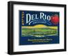 Del Rio Apple Crate Label - Medford, OR-Lantern Press-Framed Art Print