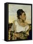 Delacroix: Orphan, 1824-Eugene Delacroix-Framed Stretched Canvas