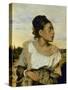 Delacroix: Orphan, 1824-Eugene Delacroix-Stretched Canvas