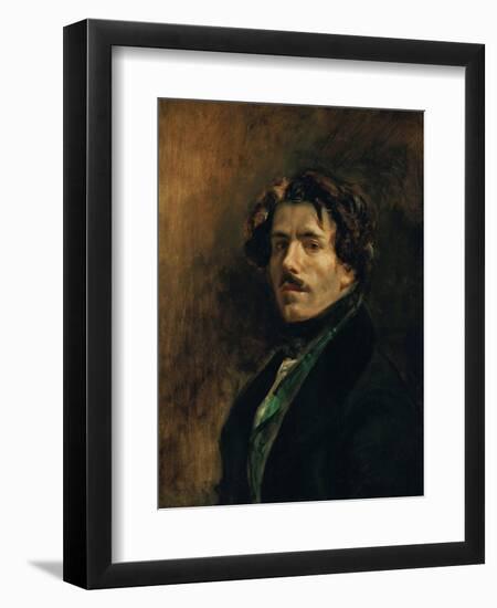 Delacroix, Self-Portrait-Eugene Delacroix-Framed Giclee Print