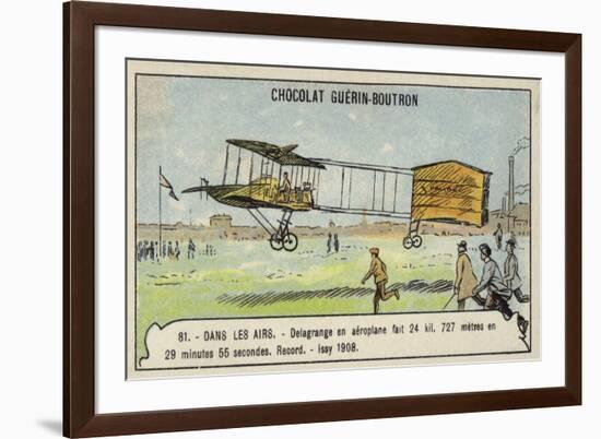 Delagrange Making a Record-Breaking Aeroplane Flight of over 24 Kilometres in 29 Minutes and 55 Sec-null-Framed Giclee Print