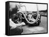 Delahaye 175S in the Pits, Le Mans, France, 1951-null-Framed Stretched Canvas