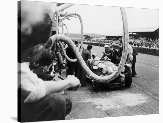 Delahaye 175S in the Pits, Le Mans, France, 1951-null-Stretched Canvas