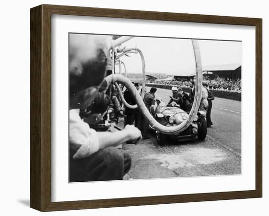 Delahaye 175S in the Pits, Le Mans, France, 1951-null-Framed Photographic Print