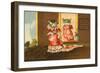 Deland's Baking Powder Trade Card of a Cat in a Red Dress-null-Framed Giclee Print