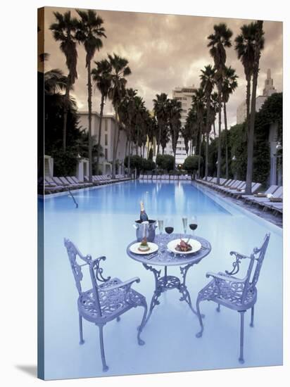 Delano Hotel Pool, South Beach, Miami, Florida, USA-Robin Hill-Stretched Canvas