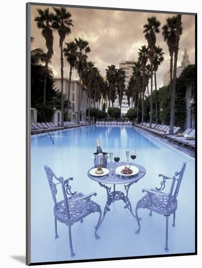 Delano Hotel Pool, South Beach, Miami, Florida, USA-Robin Hill-Mounted Photographic Print