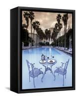 Delano Hotel Pool, South Beach, Miami, Florida, USA-Robin Hill-Framed Stretched Canvas