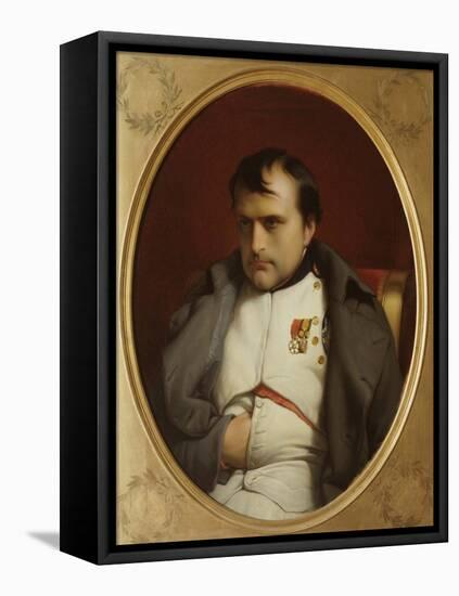 Delaroche, Napoleon after His Farewell Speech at Fontainebleau-Paul Delaroche-Framed Stretched Canvas