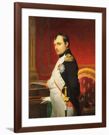 Delaroche, Portrait de l'empereur Napol? 1er dans son cabinet-Paul Delaroche-Framed Giclee Print