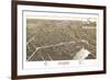 Delavan, Wisconsin - Panoramic Map-Lantern Press-Framed Premium Giclee Print