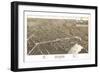 Delavan, Wisconsin - Panoramic Map-Lantern Press-Framed Art Print