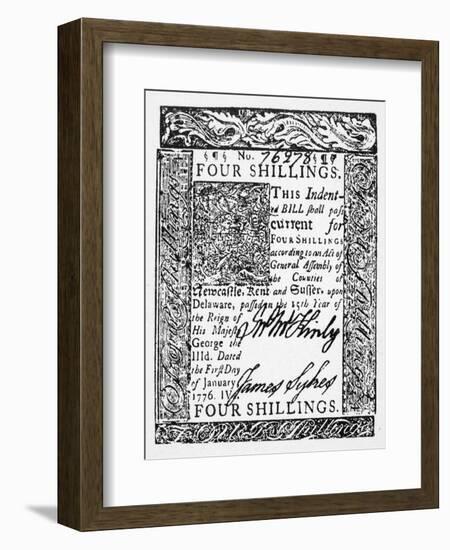 Delaware Banknote, 1776-null-Framed Giclee Print