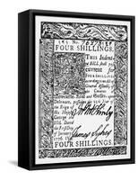 Delaware Banknote, 1776-null-Framed Stretched Canvas