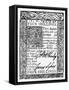 Delaware Banknote, 1776-null-Framed Stretched Canvas