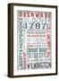 Delaware - Barnwood Typography-Lantern Press-Framed Art Print