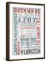 Delaware - Barnwood Typography-Lantern Press-Framed Art Print