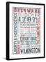 Delaware - Barnwood Typography-Lantern Press-Framed Art Print