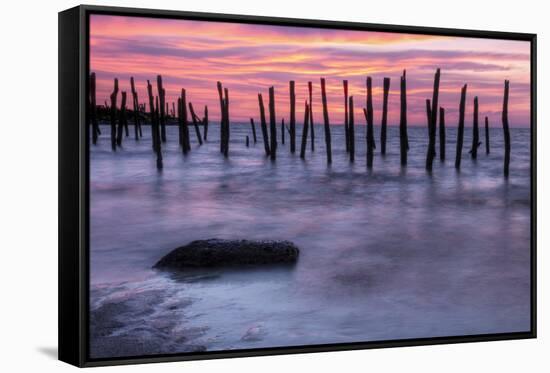 Delaware Bay Sunrise-michaelmill-Framed Stretched Canvas