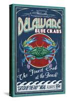 Delaware Blue Crabs - Best at the Beach-Lantern Press-Stretched Canvas