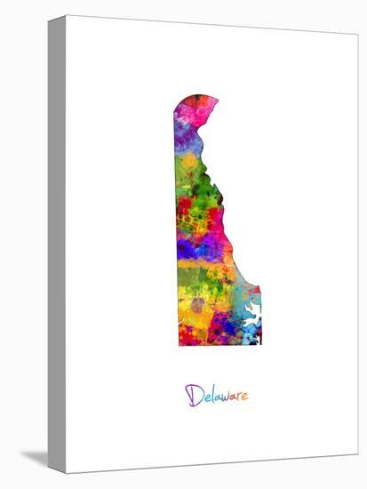 Delaware Map-Michael Tompsett-Stretched Canvas