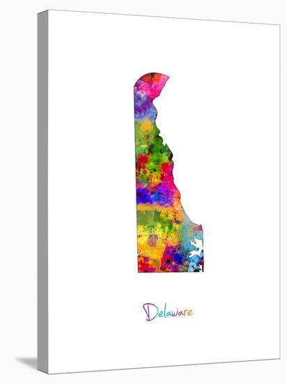 Delaware Map-Michael Tompsett-Stretched Canvas