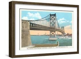 Delaware River Bridge, Philadelphia, Pennsylvania-null-Framed Art Print